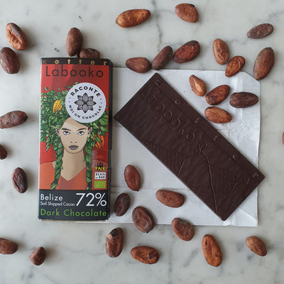 Raconte moi un Chocolat Chocolat noir 72% d'origine Belize Bean-to-Bar BIO Vegan Fairtrade Labooko 