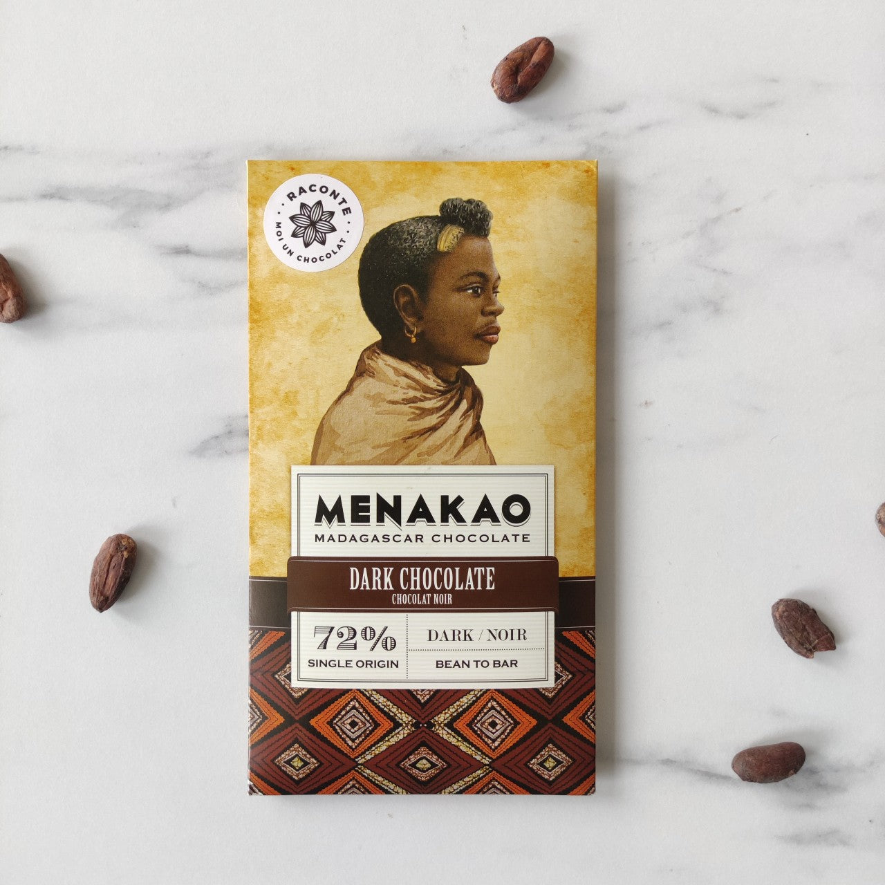 Tablette de chocolat Bean-to-Bar Madagascar Menakao 72% 