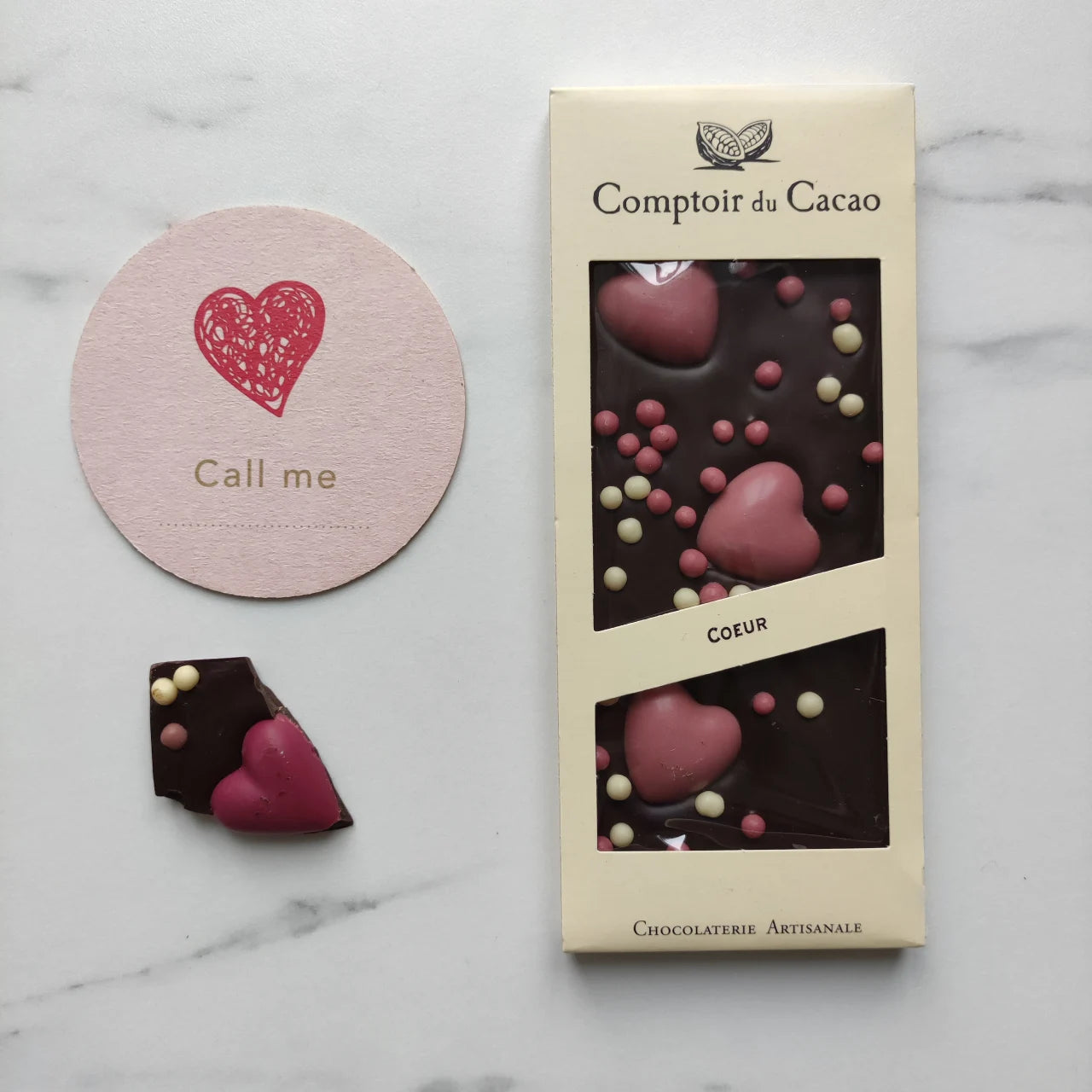 Coffret Bonbon St Valentin personnalisé Prénoms coeur (Boîte en